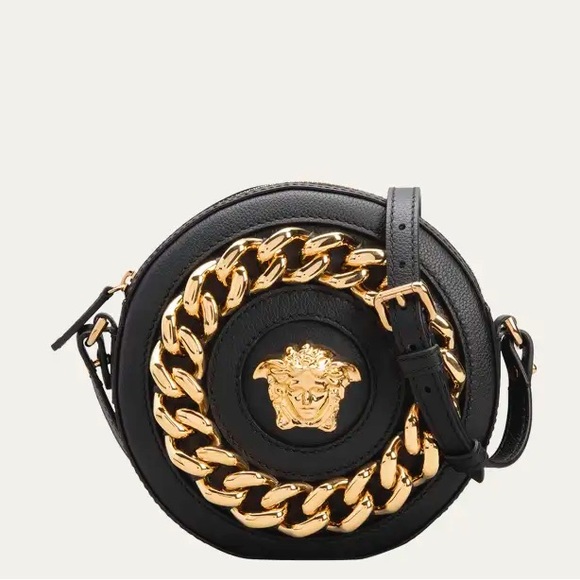 Versace Bags Sale Versace Black Leather La Medusa Chained Monogram